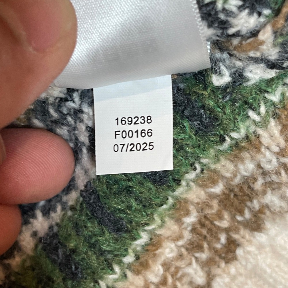 NEW Lucky Brand Mens Fair Isle Crewneck Sweater Green Brown Striped Springs XXL - Picture 8 of 11
